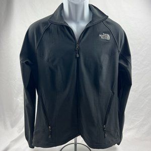 The North Face Women Full Zip Up Fleece jacket Long Sleeve Black Size Large